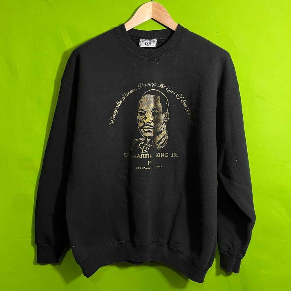 Vintage‎ Lee Heavyweight MLK Jr 1994 Las Vegas Sweatshirt Mens XL Black USA